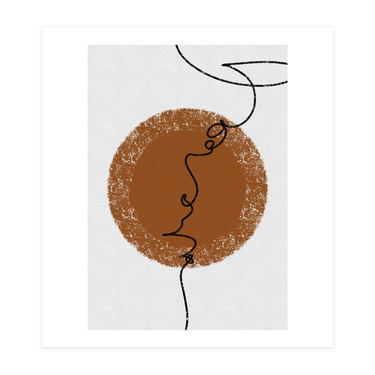 Abstract Brown and Black Lines (Print Only)