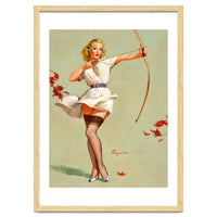 Pinup Sexy Girl Playing A Cupid