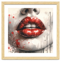 Watercolor Woman Lips #2
