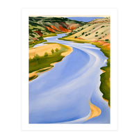 Georgia O’Keeffe – Chama River, Ghost Ranch (1937) | Serene Southwestern Landscape in Bold Modernist Forms (Print Only)