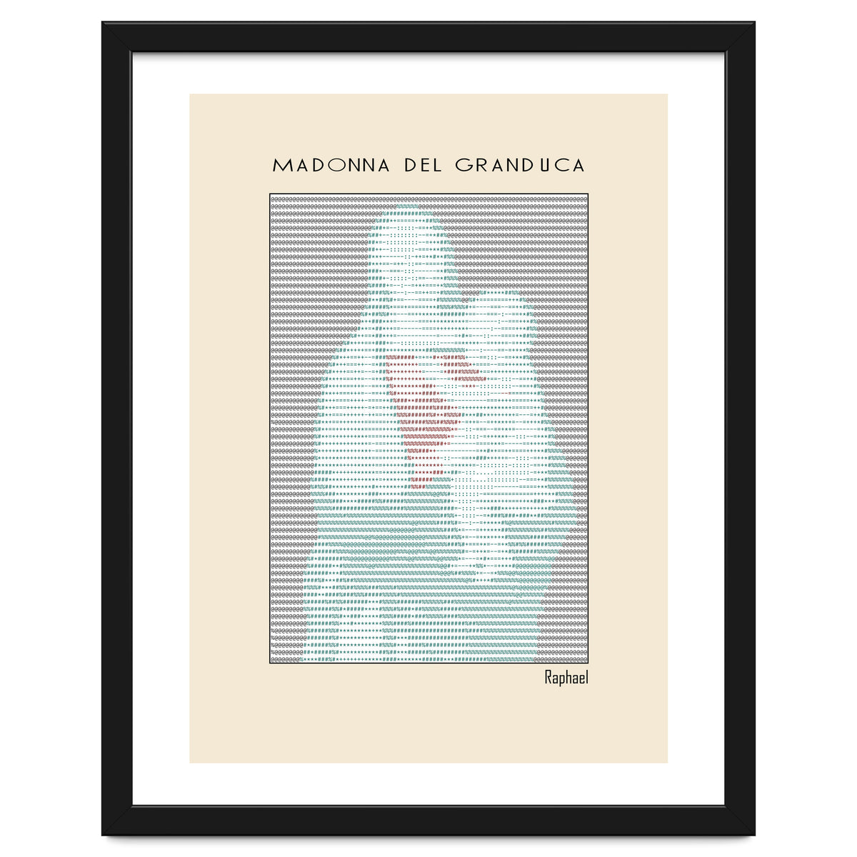 Madonna del Granduca (1505) – Raphael (ascii art)