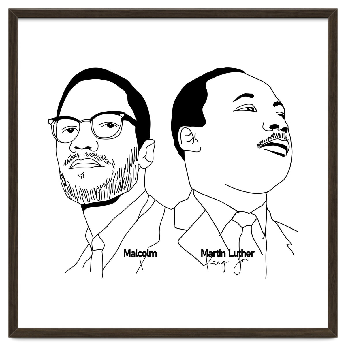 Martin Luther King Jr and Malcolm X