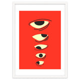 Abstract Eyes on Red Background thumbnail