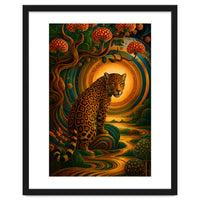 Leopard in Retro Contemporary Aesthetics