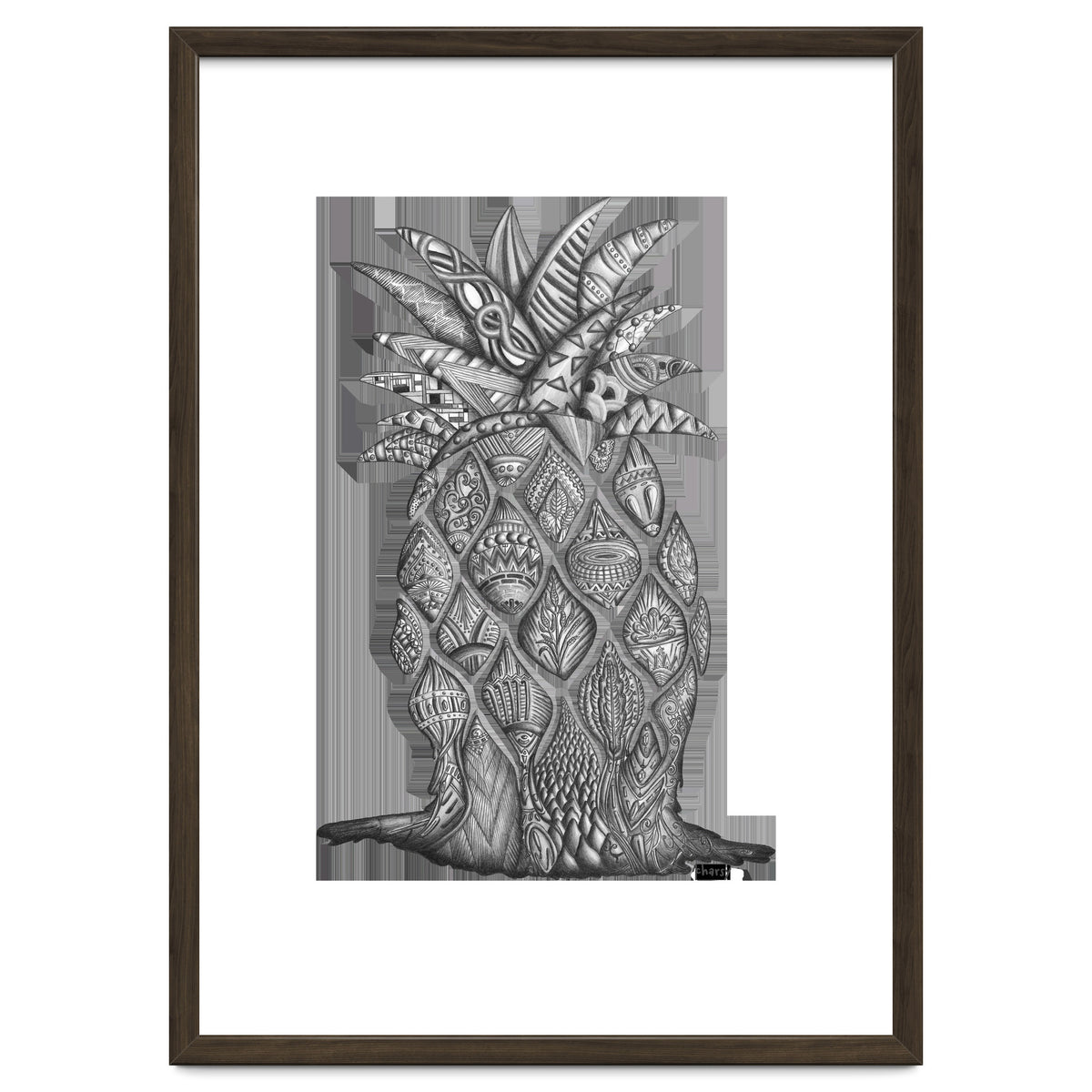 Surreal melting pineapple by Charsy