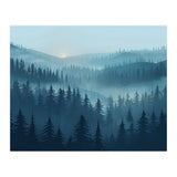 Misty Evergreen Forest: Moody Atmospheric Landscape (Print Only) thumbnail