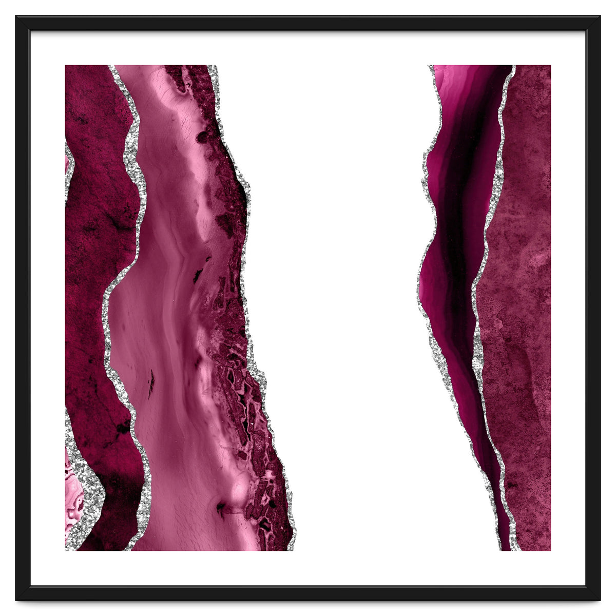 Burgundy & Silver Agate Texture 06
