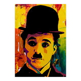 Charlie Chaplin Colorful Abstract Art (Print Only) thumbnail