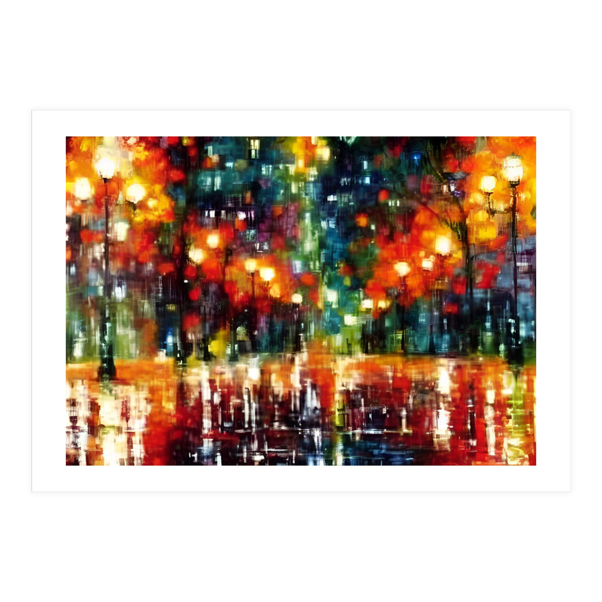 Abstract Contemporary Rainy (Print Only)