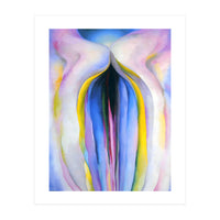 Georgia O’Keeffe – Grey Line with Black, Blue and Yellow (1923) | Elegant Abstract Modernist Composition with Bold Color Contrast (Print Only)