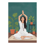 Serene Yoga Pose FitnessIllustration (Print Only) thumbnail