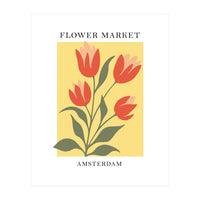 Amsterdam Flower Market - Modern Colorful Botanical Print (Print Only)
