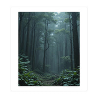 Ethereal Misty Forest in the Rain (Print Only)