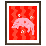 Pink Cat Wavy Background thumbnail
