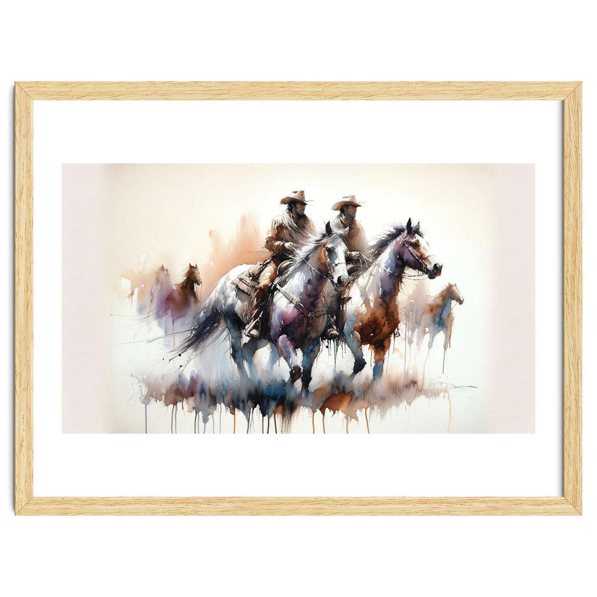 Cowboy Riders On Horses