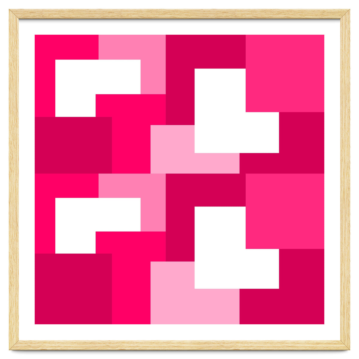 Pink Abstract Square Tiles