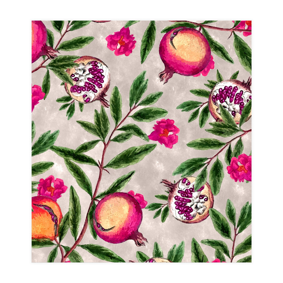 Pomegranate Pattern (Print Only)