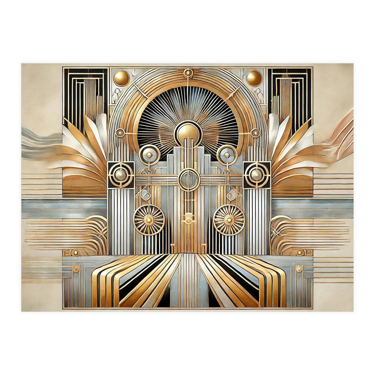 Art Deco Gold Architecture (Print Only)