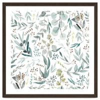 Eucalyptus Leaves Botanical Pattern