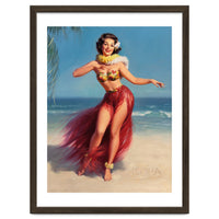 Pinup Girl In Hawaiian Costume