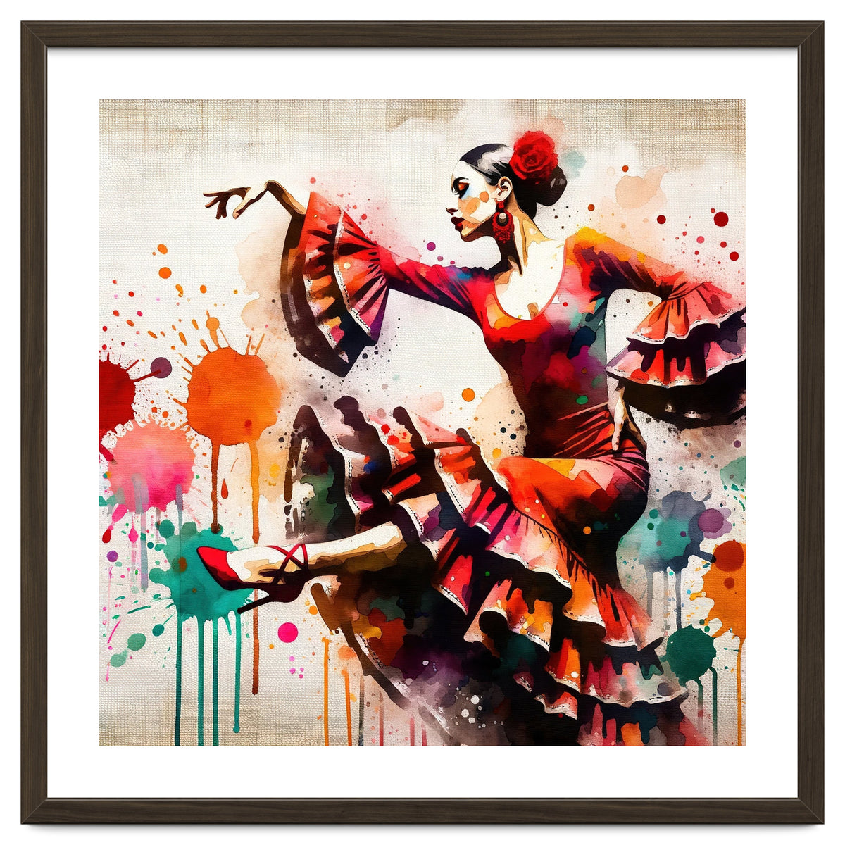 Fiery Flamenco Dancer In Motion