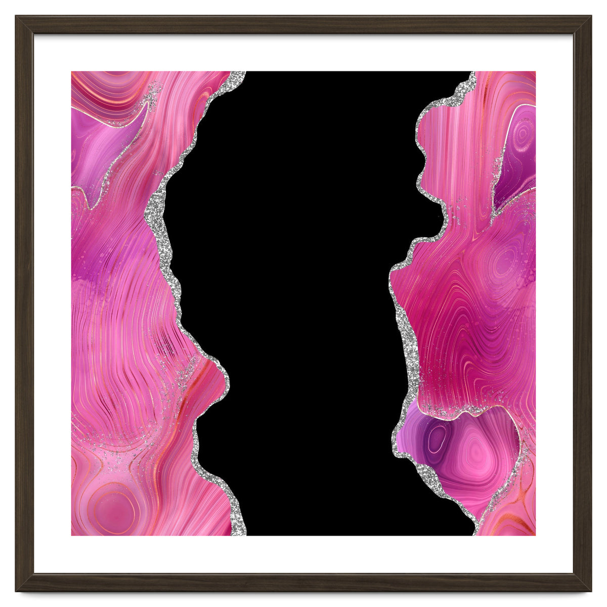 Magenta & Silver Agate Texture 02