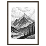 Majestic Alpine Mountain Range Sketch thumbnail