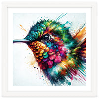 Watercolor Hummingbird Portrait