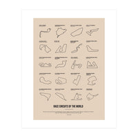 Grand Prix Formula One Circuits Racing Car (Print Only)