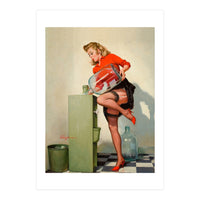 Pinup Sexy Water Cooler Girl (Print Only)