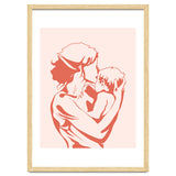 Motherhood, Human Emotion Line Art, Mother Parents Child Baby, Love Care Expression Bohemian Concept thumbnail
