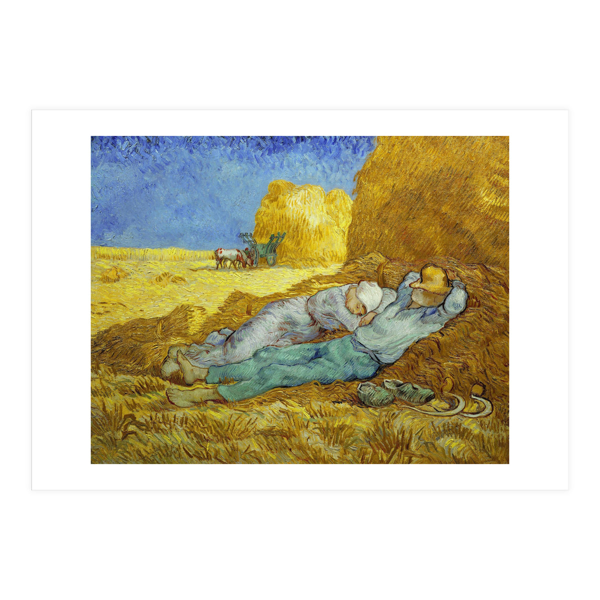 Vincent Van Gogh / 'The Siesta (after Millet)', 1889-1890, Oil on canvas, 73 x 91 cm. (Print Only)