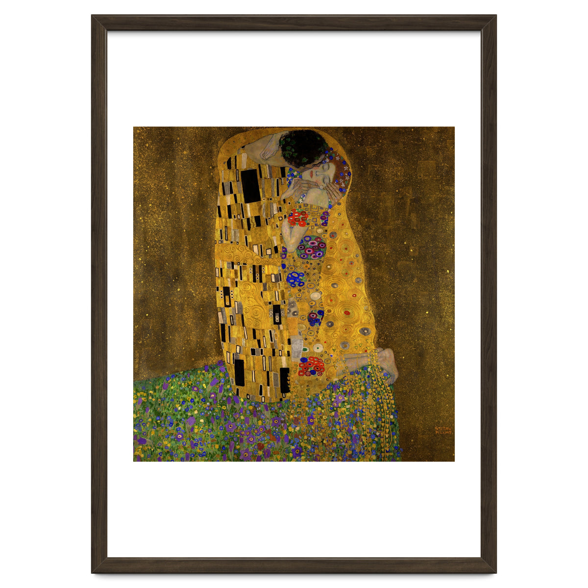 Gustav Klimt The Kiss Gold Romantic Art