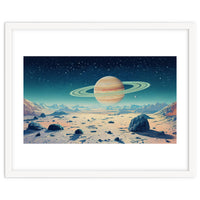 Alien Horizon: Saturn-Inspired Planetary Landscape