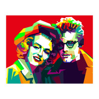 Marilyn Monroe And James Dean Pop Art WPAP (Print Only)