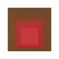 JOSEF ALBERS - HOMAGE TO THE SQUARE, RED, BROWN  (Print Only)