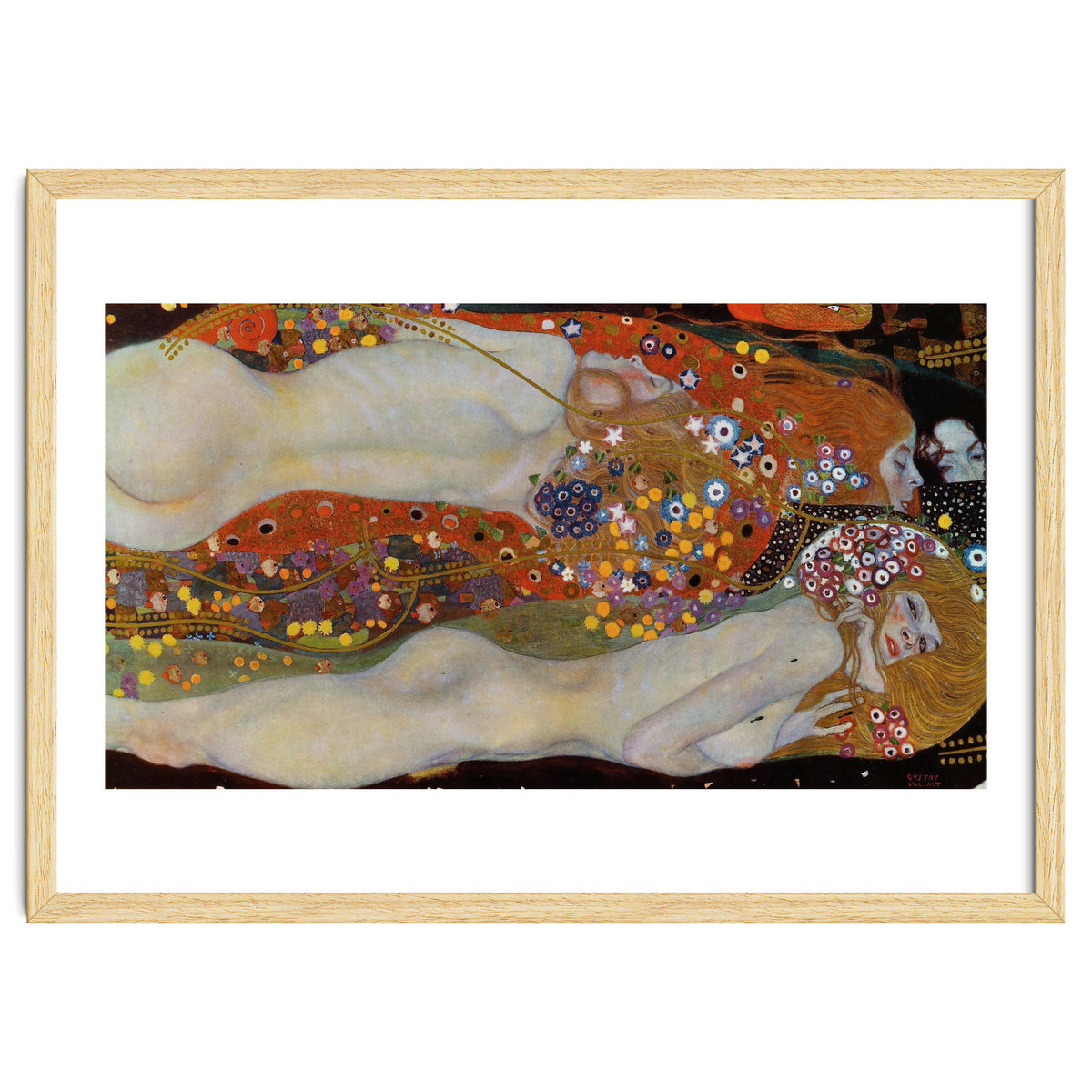 Wasserschlangen - Watersnakes II (The friends),1904/07. Canvas, 80 x 145 cm.