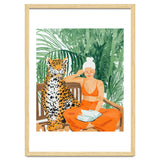 Jungle Vacay | Modern Bohemian Blonde Woman Tropical Travel | Leopard Wildlife Forest Reader thumbnail