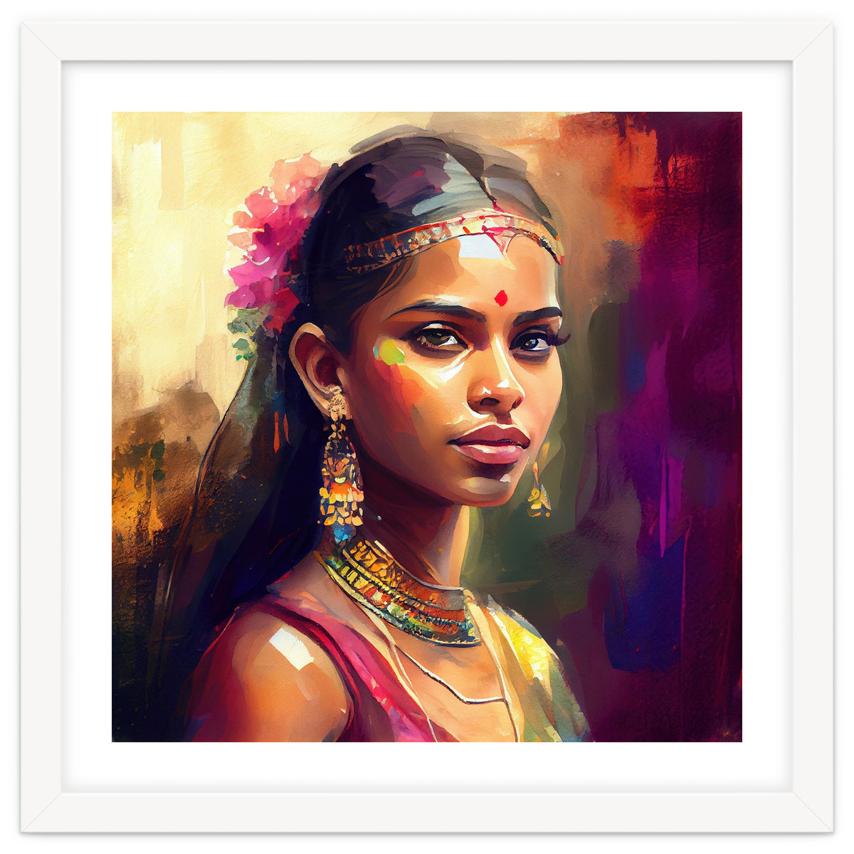 Golden Garland Sinhalese Portrait