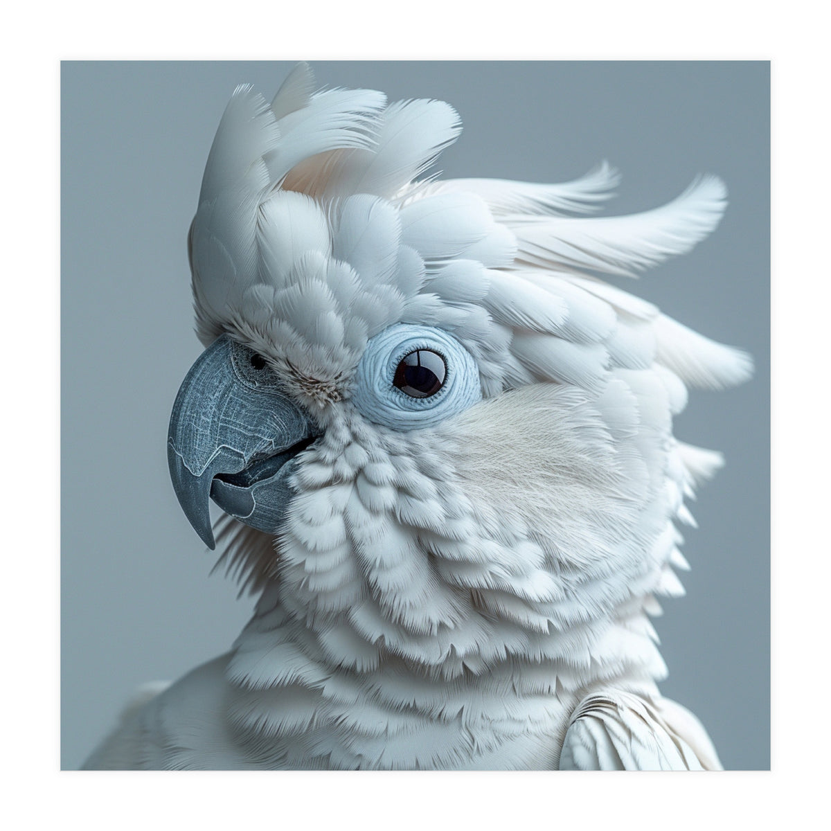 White Cockatoo Bird Portrait Close Up (Print Only)