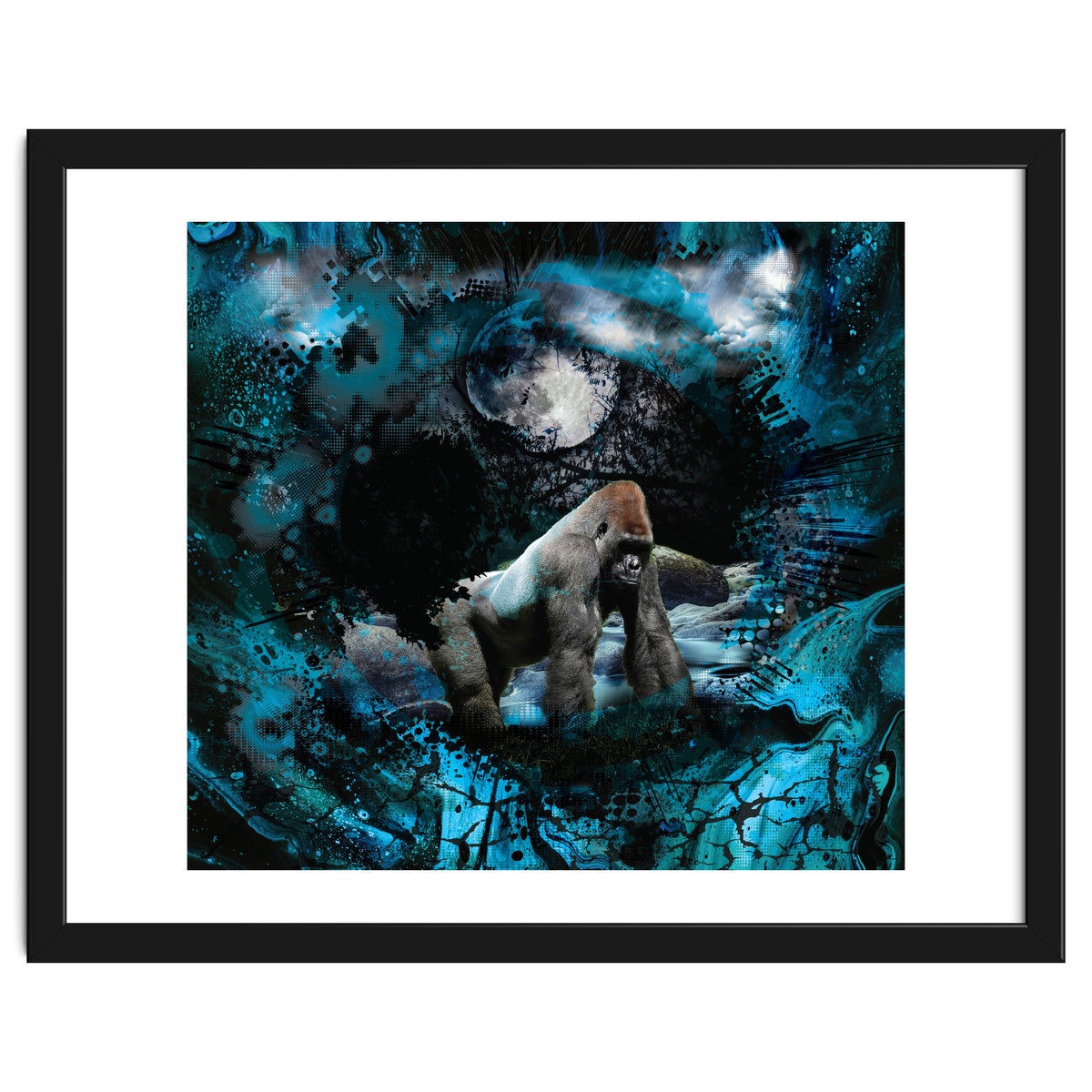 Gorilla Blue Moon Forest Scenic