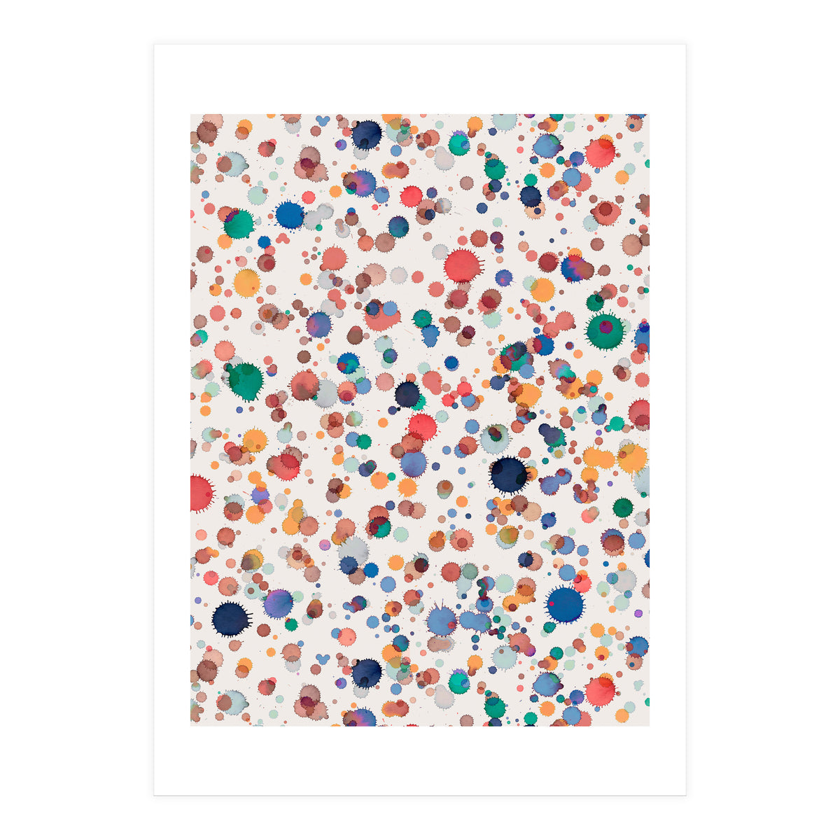 Drops Watercolor Texture Blue (Print Only)