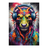 Dragon In Headphones Music (Print Only) thumbnail