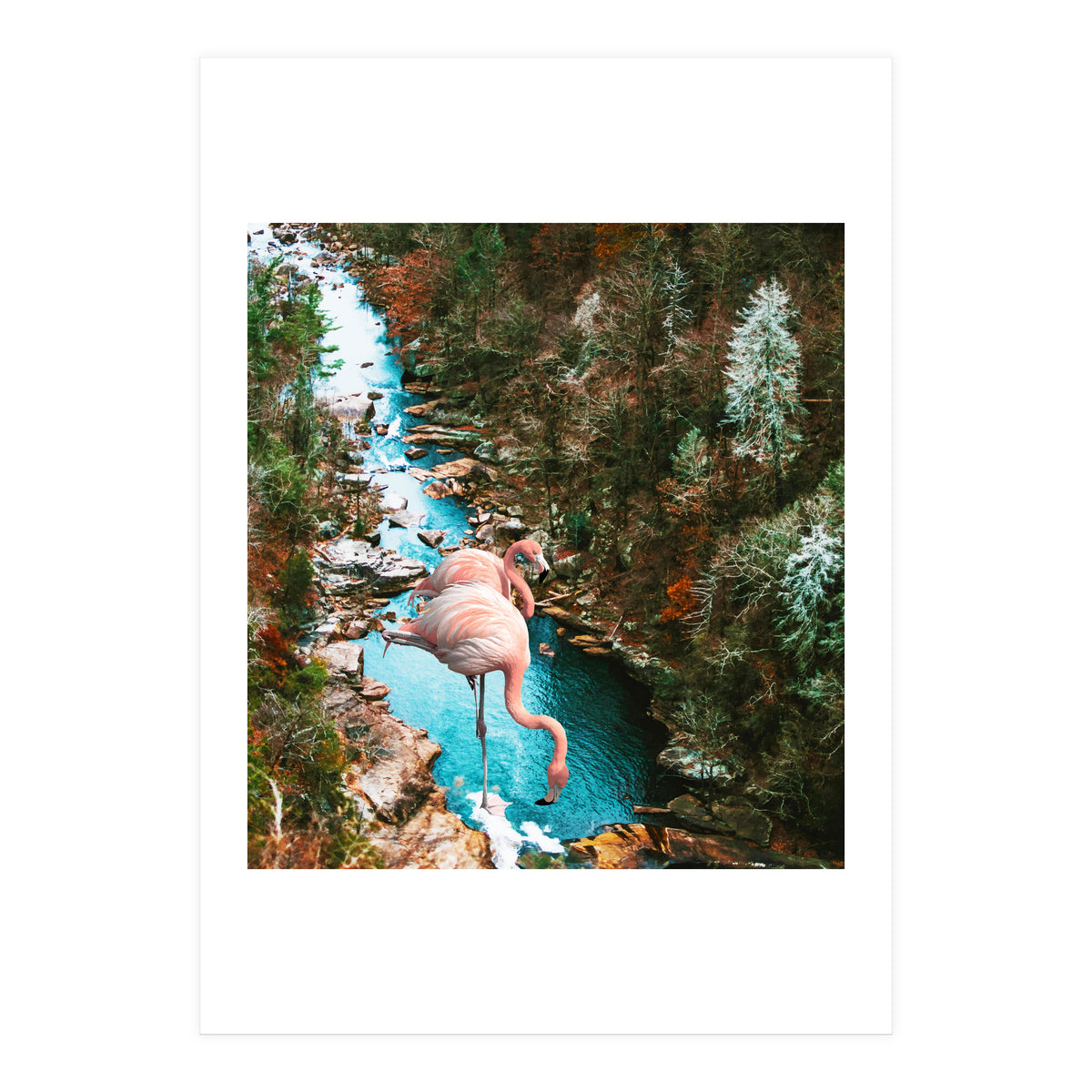 Flamingo Forest #society6 #decor #buyart (Print Only)