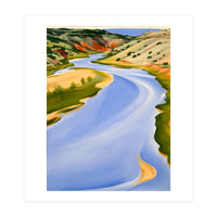 Georgia O’Keeffe – Chama River, Ghost Ranch (1937) | Serene Southwestern Landscape in Bold Modernist Forms (Print Only)