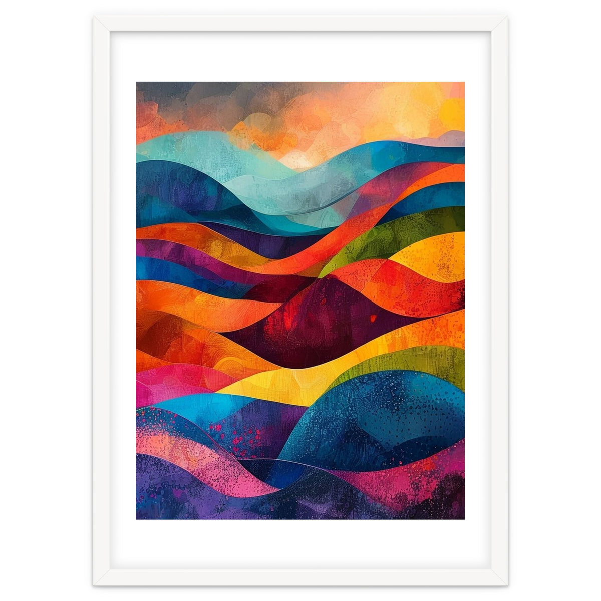 Abstract Rainbow Mountain Landscape