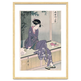 Kitagawa Utamaro (Copy) / 'Mujer sentada en una veranda', ca.  1798; 20th century, Japanese School. thumbnail