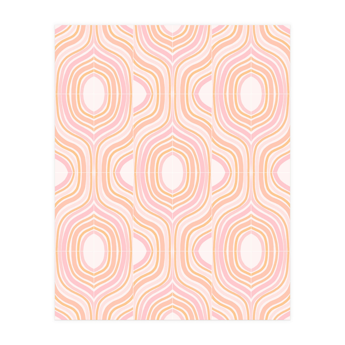Peachy Marbled Tiles (Print Only)