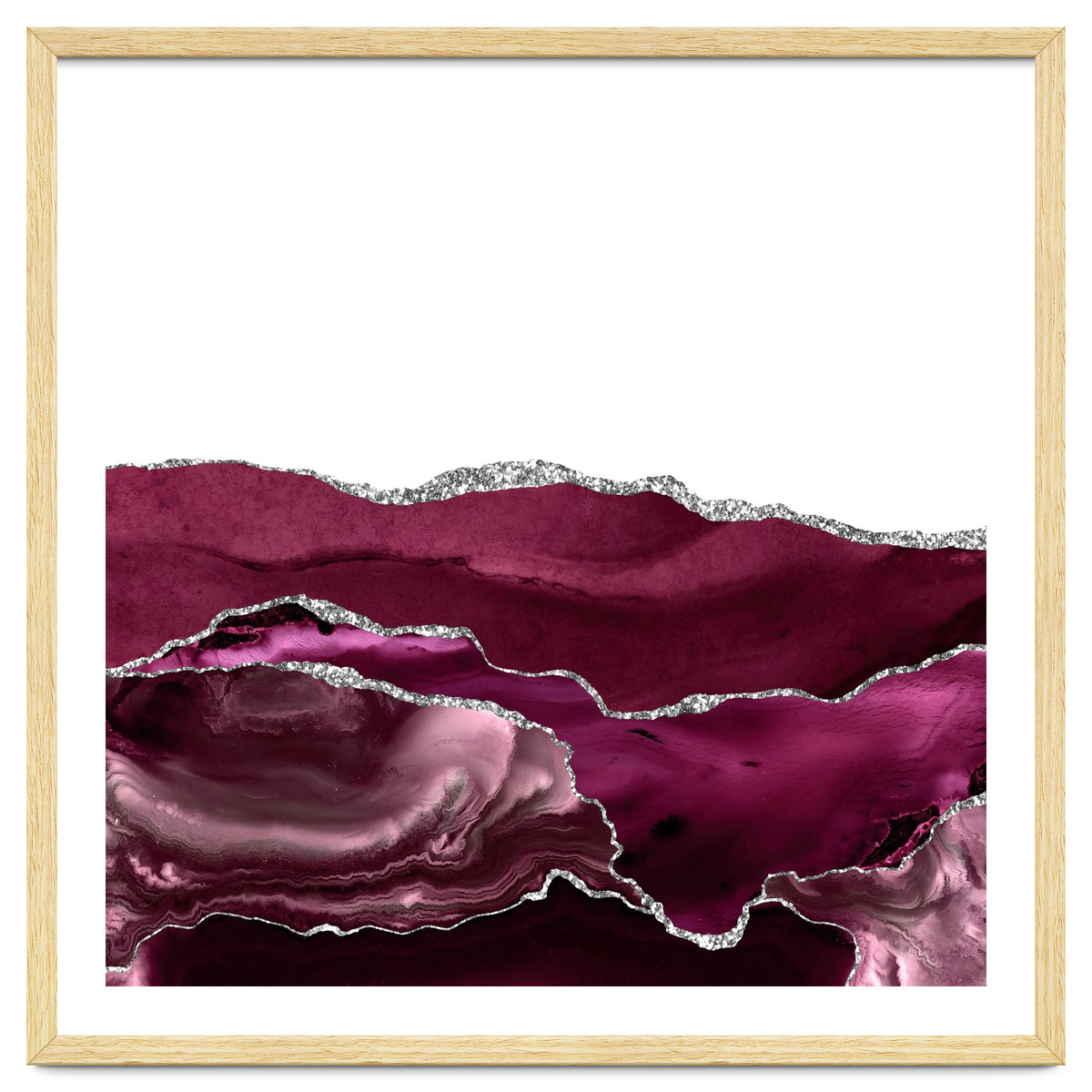 Burgundy & Silver Agate Texture 11