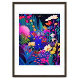 Surreal Emotions, Abstract Colorful Bold Botanical Nature Garden, Eclectic Boho Bohemian Modern Contemporary Graphic Design Painting thumbnail